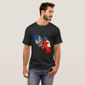 ユーゴスラビア社会主義連邦共和国 ユーゴ Tito 地図 木版画 Tシャツ (正面フル)
