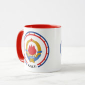 ユーゴスラビア連邦共和国の社会主義紋章 マグカップ (正面左)