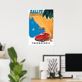 ユーゴスラビア、アドリア海ラリー、クラシック車、ヴィンテージ ポスター (ホームオフィス)