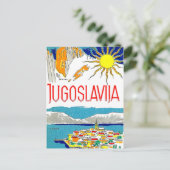 ユーゴスラビア、アドリア海、ヴィンテージ旅行はがき ポストカード (スタンド正面)