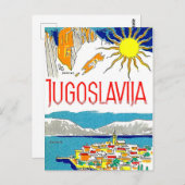 ユーゴスラビア、アドリア海、ヴィンテージ旅行はがき ポストカード (正面/裏面)