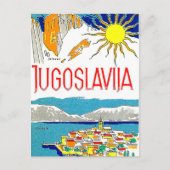 ユーゴスラビア、アドリア海、ヴィンテージ旅行はがき ポストカード (正面)