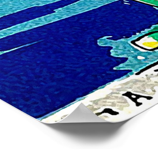 ユーゴスラビア、アドリア海、ヴィンテージ旅行ポスター ポスター (角)