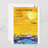 ユーゴスラビア、サニーアドリア ポストカード (正面/裏面)