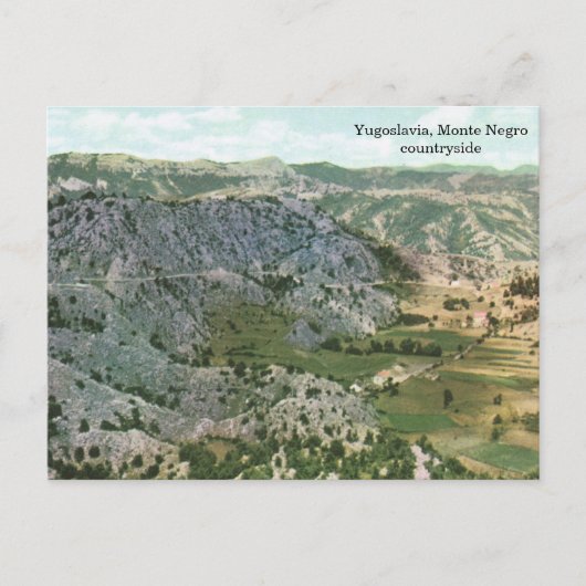 ユーゴスラビア、モンテネグロ地方 ポストカード (正面)