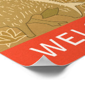 ユーゴスラビア、ヴィンテージ航空ポスターへようこそ ポスター (角)