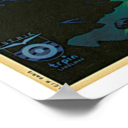 ユーゴスラヴィア・ユーゴスラビア・ヴィンテージ旅行ポスター ポスター (角)