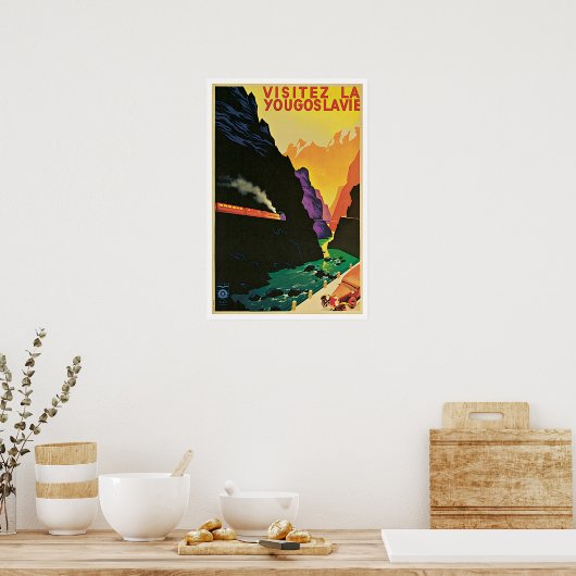 ユーゴスラヴィア・ユーゴスラビア・ヴィンテージ旅行ポスター ポスター (キッチン)