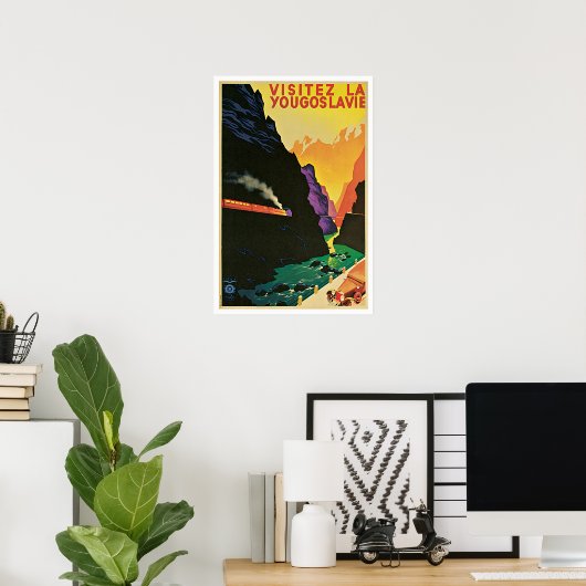 ユーゴスラヴィア・ユーゴスラビア・ヴィンテージ旅行ポスター ポスター (ホームオフィス)