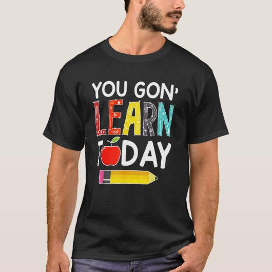 ユーゴン学トゥデイ先生新学期 Tシャツ (正面)