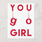 ユーゴーガール – おもしろいやる気を起こさせる引用文はがき ポストカード (正面)