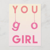 ユーゴーガール – おもしろいやる気を起こさせる引用文はがき ポストカード (正面)