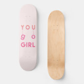 ユーゴーガール – おもしろいやる気を起こさせる引用文 スケートボード (正面)
