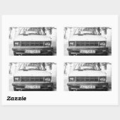 ユーゴ古いユーゴスラビア車 長方形シール (シート)