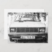 ユーゴ旧ユーゴスラビアの車の荷物 シーズンポストカード (正面/裏面)