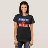 ユーゴ生まれゴで生まれは米国アメリカの愛国者 Tシャツ (正面フル)