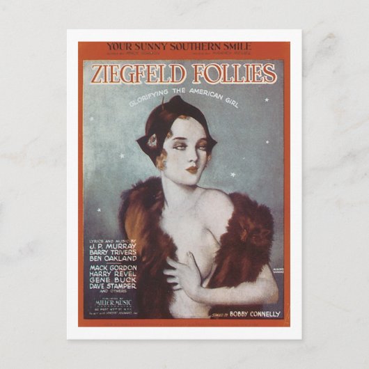ユーサニーサザンスマイルジーグフェルドフォリーズソンブック ポストカード (正面)
