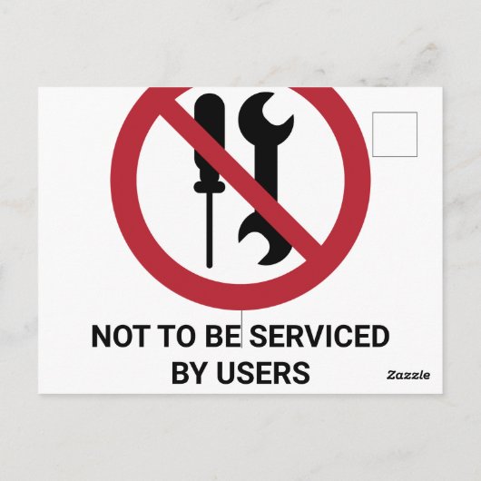 ユーザーがサービスを受けない場合は、禁止記号 ポストカード (裏面)