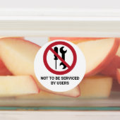 ユーザーがサービスを受けない場合は、禁止記号 ラベル (貼付)
