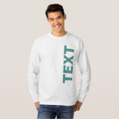 ユーザーのテキストまたは名前の長袖モダンテンプレート Tシャツ (正面フル)