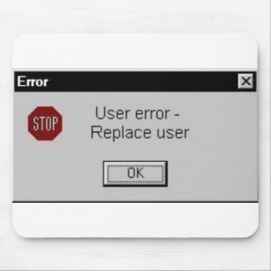ユーザーの間違い マウスパッド