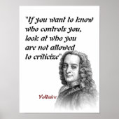 ユーザーを制御するユーザーのヴォルテール引用文 ポスター (正面)