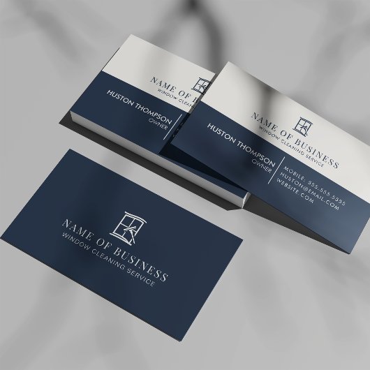 ユーザーウィンドウクリーニングサービスプロフェッショナルロゴ 名刺