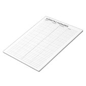 ユーザー名とメモ付きの基本的なパスワードトラッカー ノートパッド (アングル)