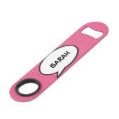 ユーザー名の音声認識バブルおもしろいレトロ漫画ブック スピード栓抜き (正面アングル)