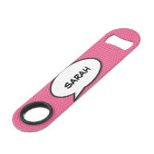 ユーザー名の音声認識バブルおもしろいレトロ漫画ブック スピード栓抜き (裏面アングル)