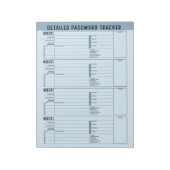 ユーザー名を使用した基本的なパスワードトラッカー ノートパッド (回転)