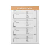ユーザー名付きの基本的なパスワードトラッカー ノートパッド (回転)