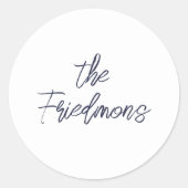 ユーザー名封筒用シール ラウンドシール (正面)