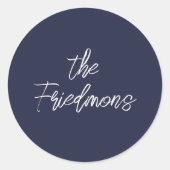 ユーザー名封筒用シール ラウンドシール (正面)