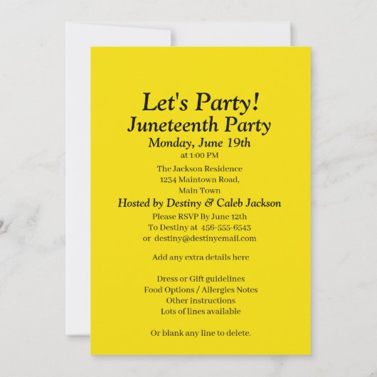 ユーザー名Juneh Break Chainお祝いパーティー 招待状 (裏面)