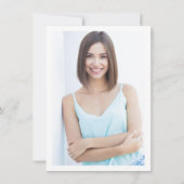 ユーシンプルカエレガントリ葉の卒業写真 サンキューカード (裏面)