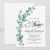 ユーシンプルカリエレガント・グリーンリー・ベビーシャワー 招待状 (正面/裏面)