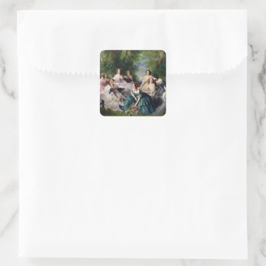 ユージェニーが侍女たちに囲まれる|過去記事 スクエアシール (バッグ)