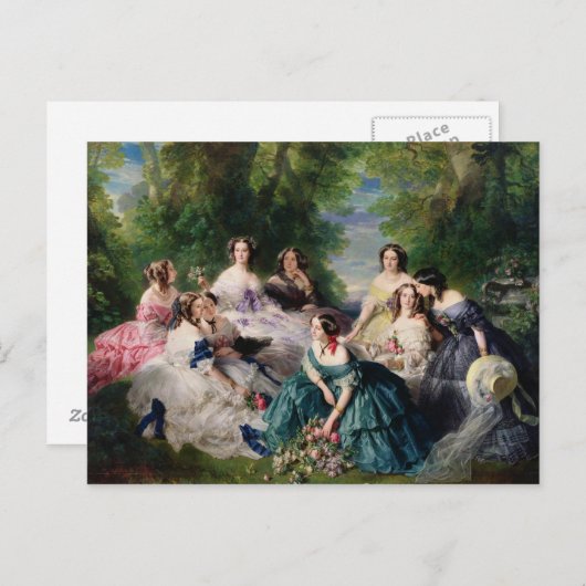 ユージェニーが侍女たちに囲まれる|過去記事 ポストカード (正面/裏面)