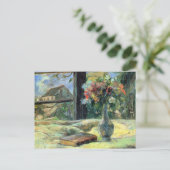 ユージェーンアンリPaul Gauguin - Flower Vape in Window ポストカード (スタンド正面)