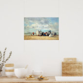 ユージェーンルイスブダンビーチシーン ポスター (キッチン)