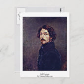 ユージン・デラクロワの自画像 ポストカード (正面/裏面)