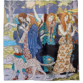 ユージーングラスアセット – 調和装飾パネル シャワーカーテン (正面)