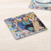 ユージーングラスアセット – 調和装飾パネル スクエアペーパーコースター (アングル)