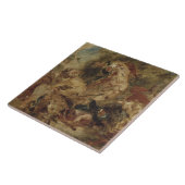 ユージーンデラクロワザライオン狩り タイル (側面)