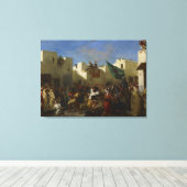 ユージーンデラクロワヴィンテージタンジールの狂信的な作品 キャンバスプリント (インサイチュ (ウッドフロア))
