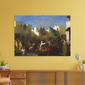 ユージーンデラクロワヴィンテージタンジールの狂信的な作品 キャンバスプリント (インサイチュ (リビング))