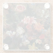 ユージーンデラクロワヴィンテージ花束 ガラスコースター (裏面)