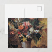ユージーンデラクロワヴィンテージ花束 ポストカード (正面/裏面)