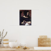 ユージーンデラクロワ – ジョージ・サンドポートレート ポスター (キッチン)